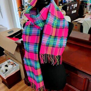 Multi-Colored Pink Cashmere Scarf